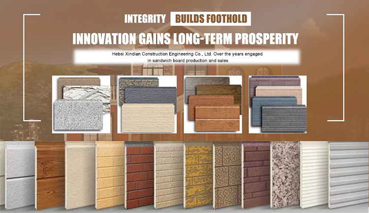 Thermal insulation Carved Metal composite sandwich panels