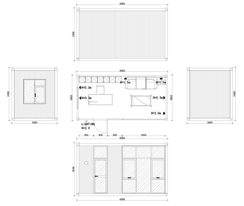 Packaged shipping container houses have their own unique advantages and features for use as a office