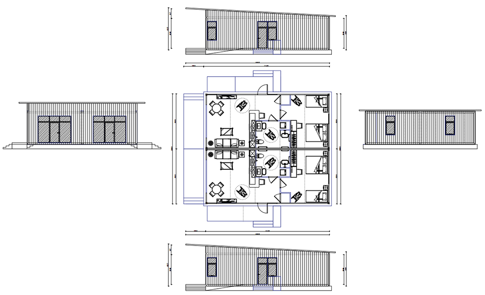 Packing container houses to construct a sanatorium project is an innovative and practical choice