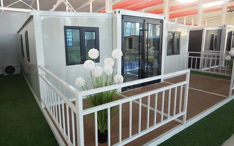 european expandable container house with balcony tiny house