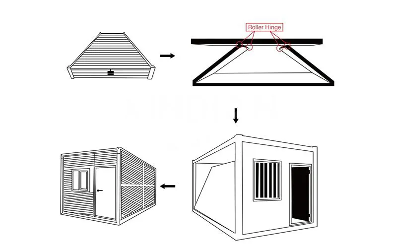 cheap folding packing container house for living