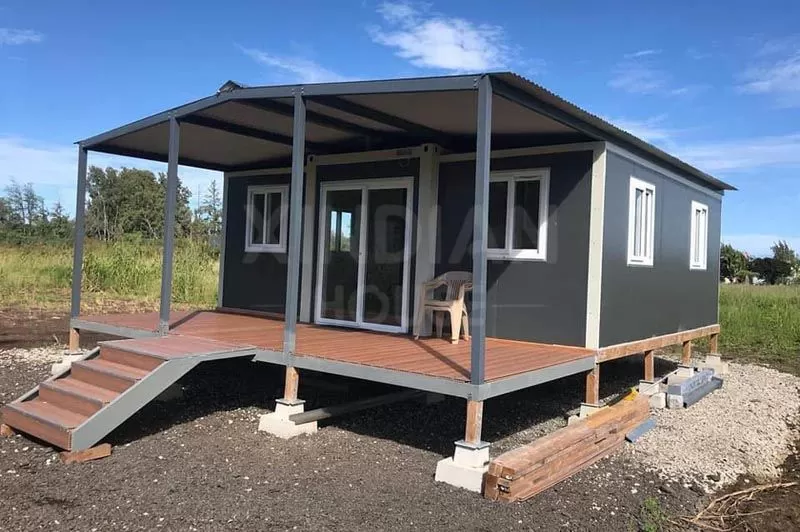 european expandable container house with balcony tiny house