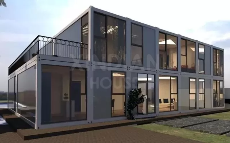 2 storey prefabricated house modular flat pack container house