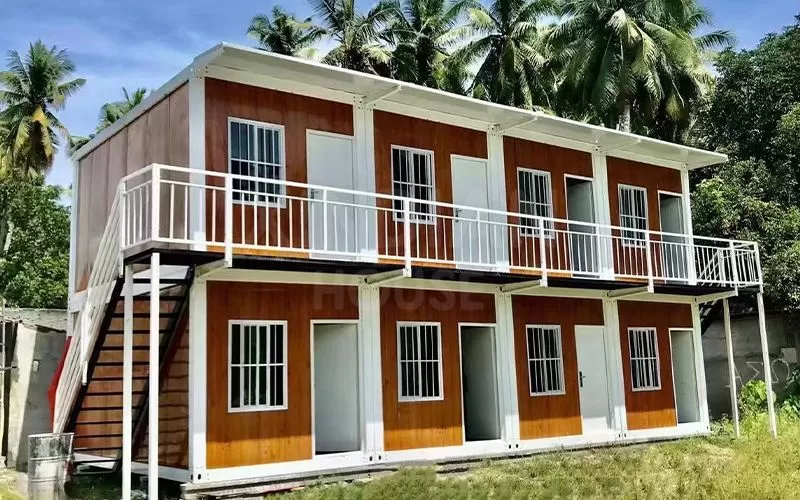 Two Layers Apartment Fabricated Living Portable Container House