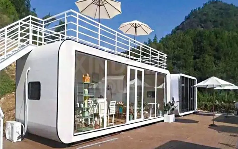 Outdoor Prefab House Living And Working Apple Cabin Customized Modular Design