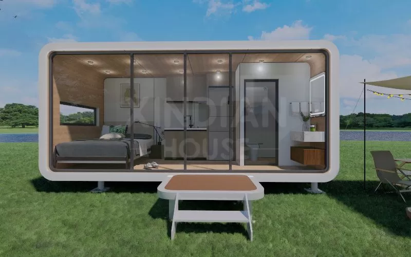 Tiny House 30ft Outdoor Modern Popular Prefab House Mobile Working House Office Pod Apple Cabin