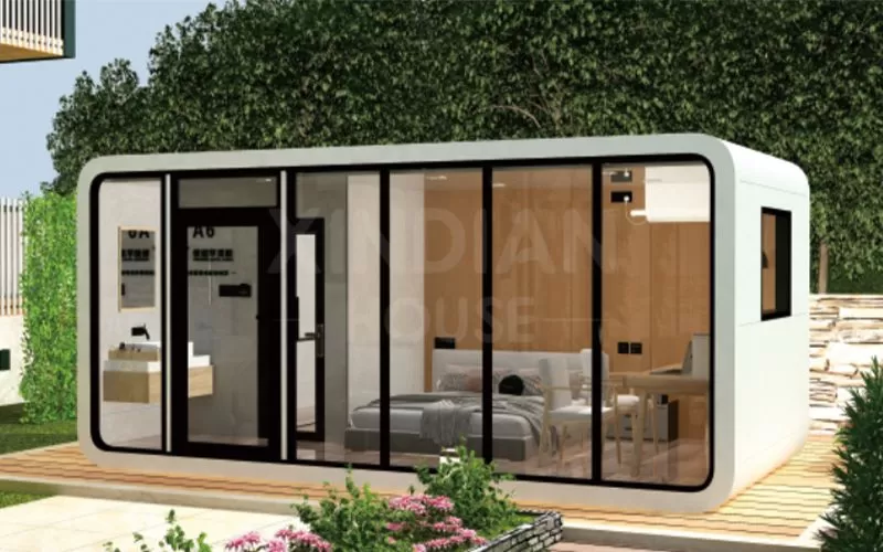 Tiny House 30ft Outdoor Modern Popular Prefab House Mobile Working House Office Pod Apple Cabin