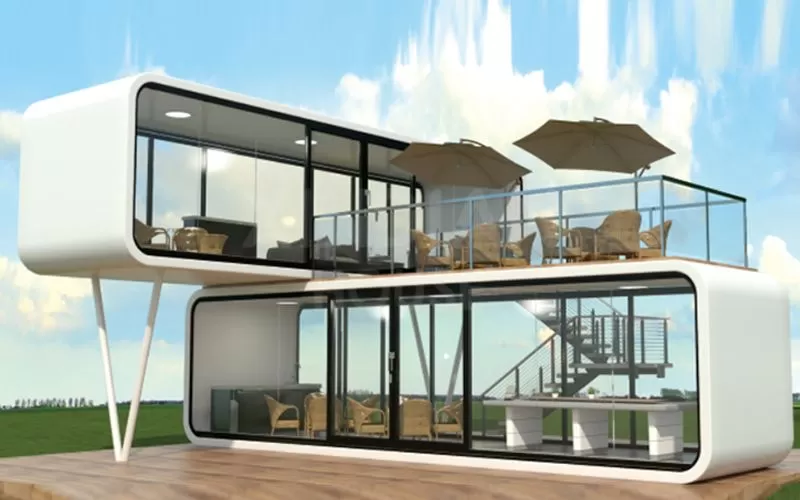 Modern Design Modular Prefab Houses Living Room Garden Pod Living Container Homes Apple Cabin