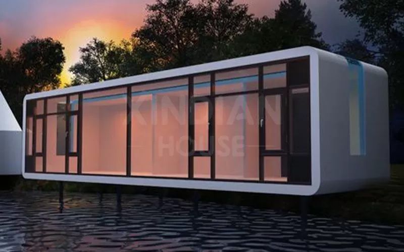 modern design office pod prefabricated mobile aluminum apple cabin capsule frame house