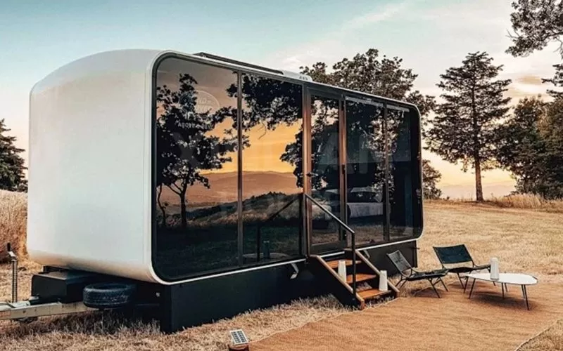 volferda capsul house with kitchen mobile capsule container prefab house