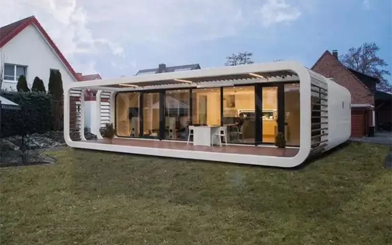 removable china prefab modern tiny house 20ft modular apple capsule houses in nature