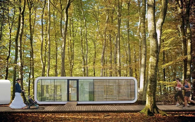 removable china prefab modern tiny house 20ft modular apple capsule houses in nature