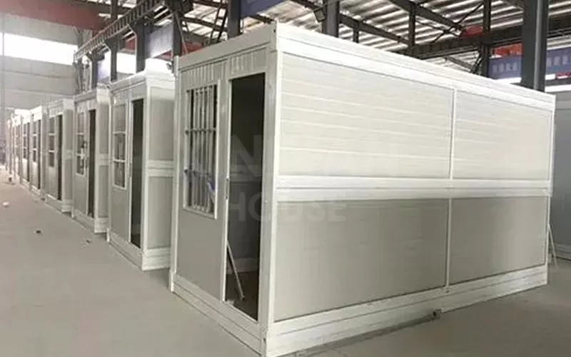 20ft Steel Structures Folding Living Prefab Modular Homes Stackable Foldable Container House