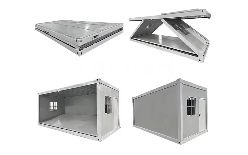 Z Type Steel Construction House 20FT Foldable Container Folding Living Dormitory Office Rooms