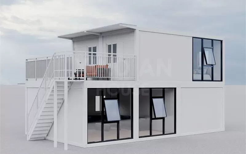 Flat pack house Luxury Design Two Layers Apartment Fabricated Living Portable Container House