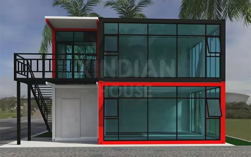 2 floor container house low price detachable prefabricated house reasonable price