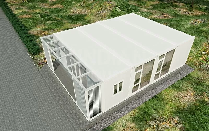 detachable customizable  2 room  living 40ft knock down flat pack container house