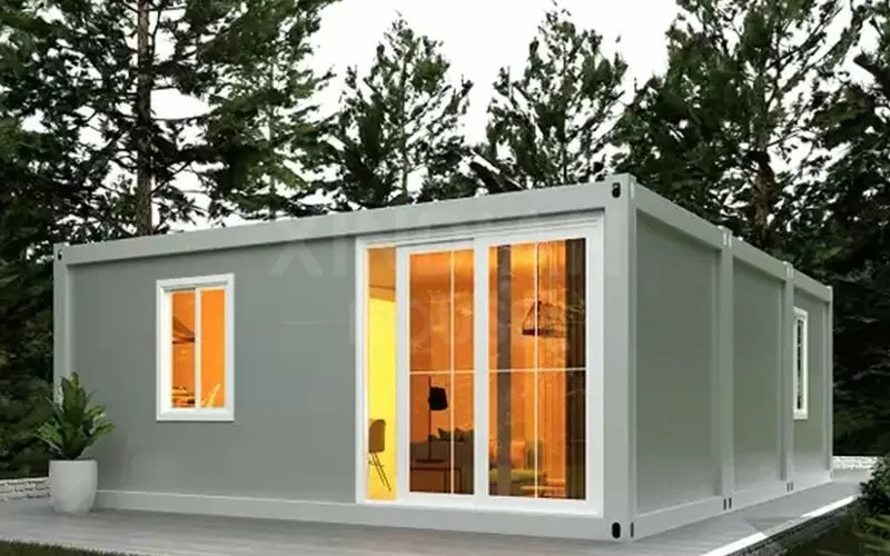 detachable customizable  2 room  living 40ft knock down flat pack container house