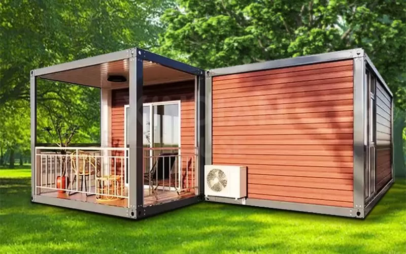 Detachable new design flat pack mobile office or storage container house living 40ft flat pack