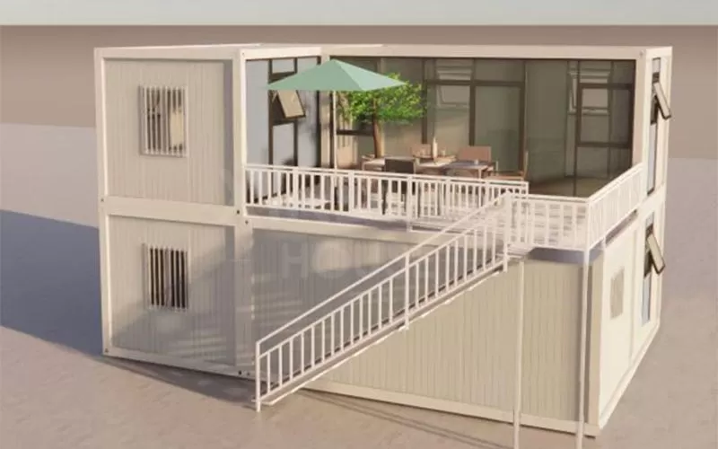 2 floor container house low price prefabricated house reasonable price container house for sale