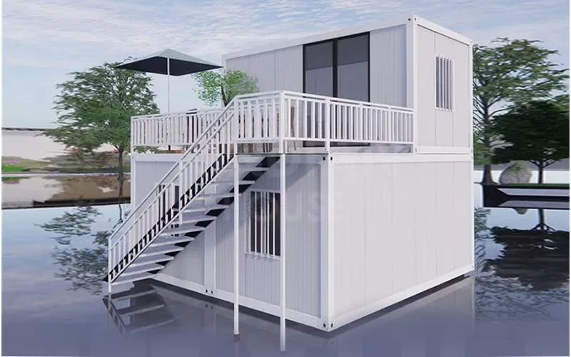 2 floor container house low price prefabricated house reasonable price container house for sale