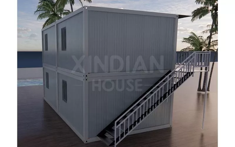 2 floor container house low price prefabricated house reasonable price container house for sale