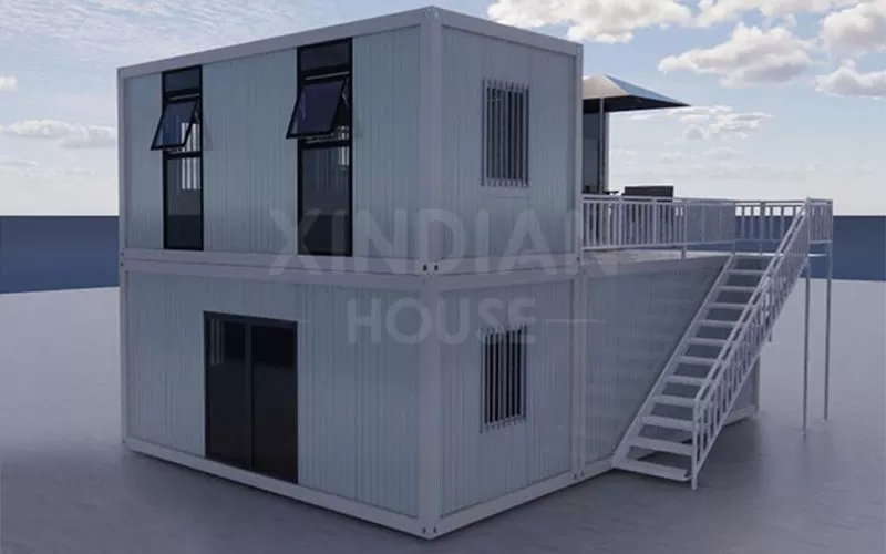 2 floor container house low price prefabricated house reasonable price container house for sale