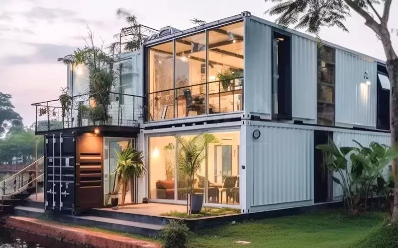 Easy Build Mobile prefabricated luxury villa prefab Living shipping house container  modular