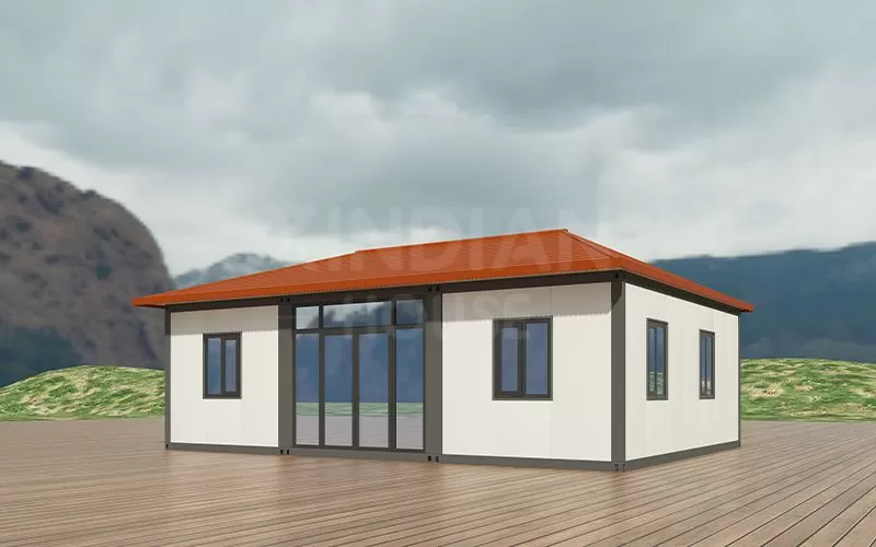 house bungalow flat pack container home Multiple units assembled together for office