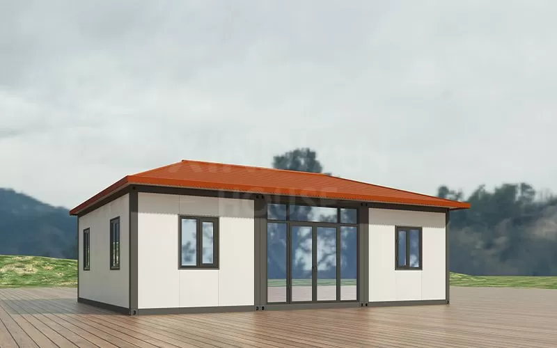 house bungalow flat pack container home Multiple units assembled together for office