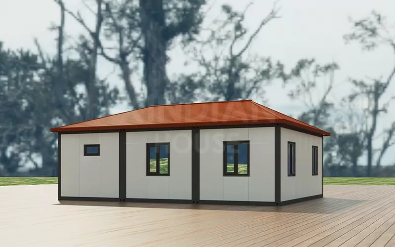 house bungalow flat pack container home Multiple units assembled together for office