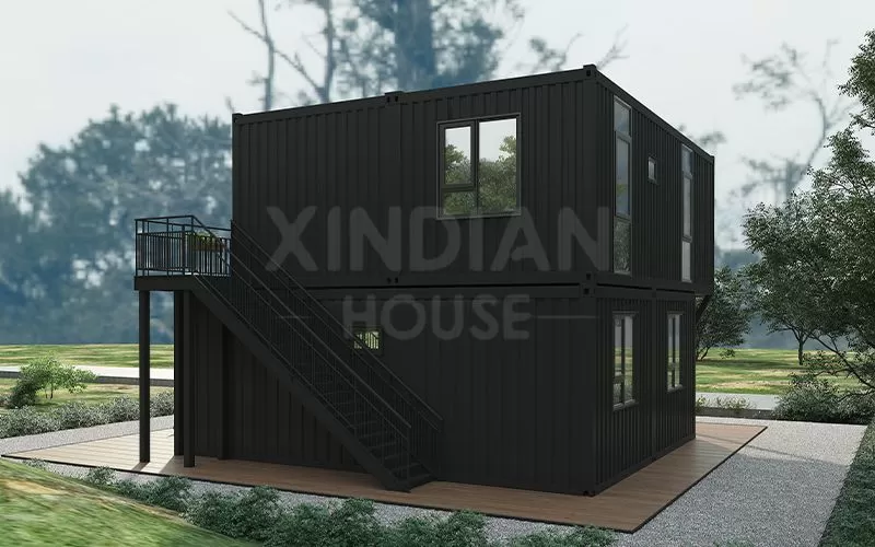 Fast install Steel Structure Luxury villa Two Storey Prefab House container house