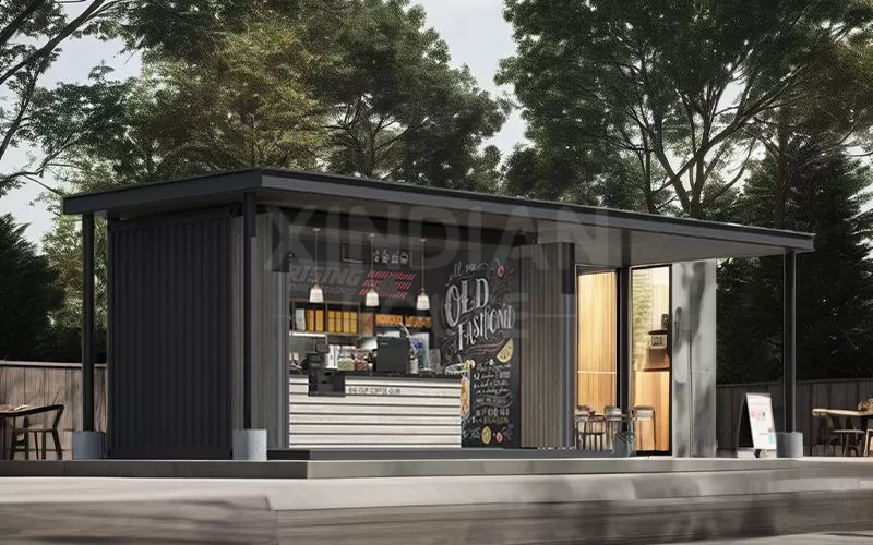 Chinese Cheap Movable pre fab house Modular building prefabricated cafe shop