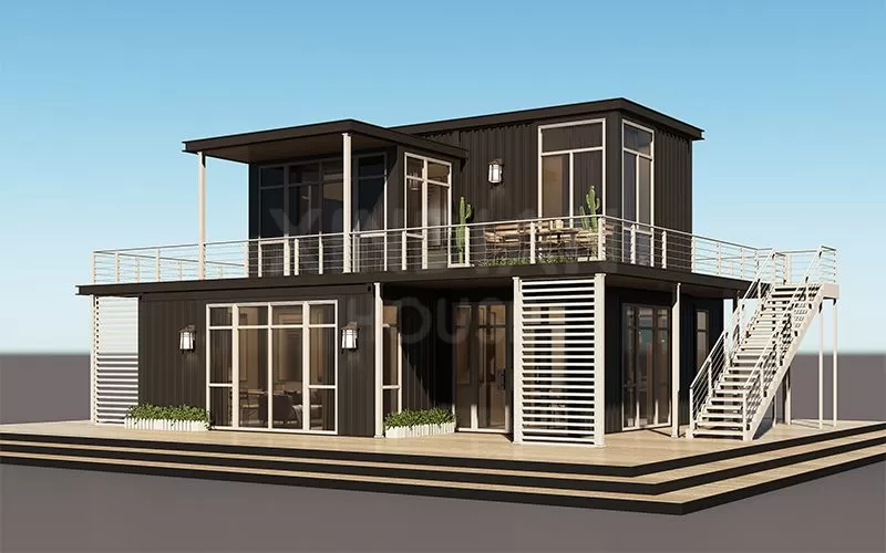 prefab villa mansion house luxury new big shipping container house 2 storage house 3 bedroom