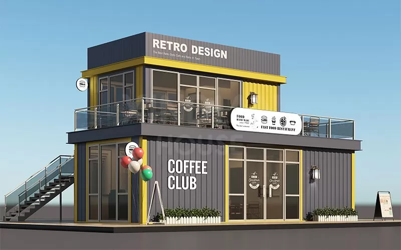 supply golden supplier container house cafe container pop up coffee shop restaurant