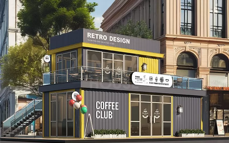 supply golden supplier container house cafe container pop up coffee shop restaurant