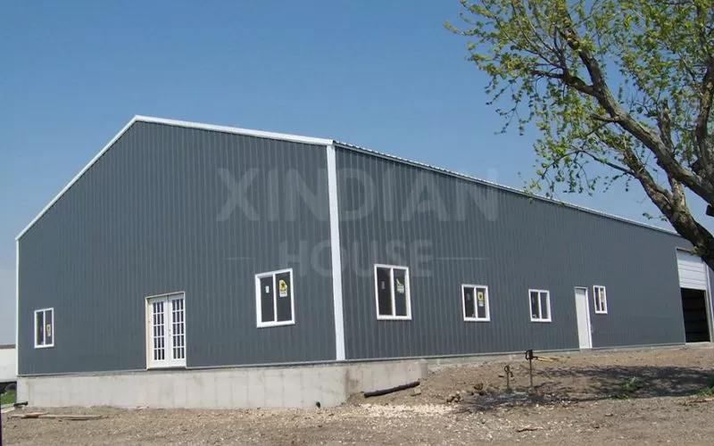 Large Space Steel Frame Building Prefabricated Steel Structure Workshop