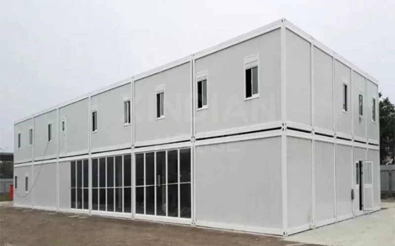 new technology container office  frame welded flat pack container house as dormitory