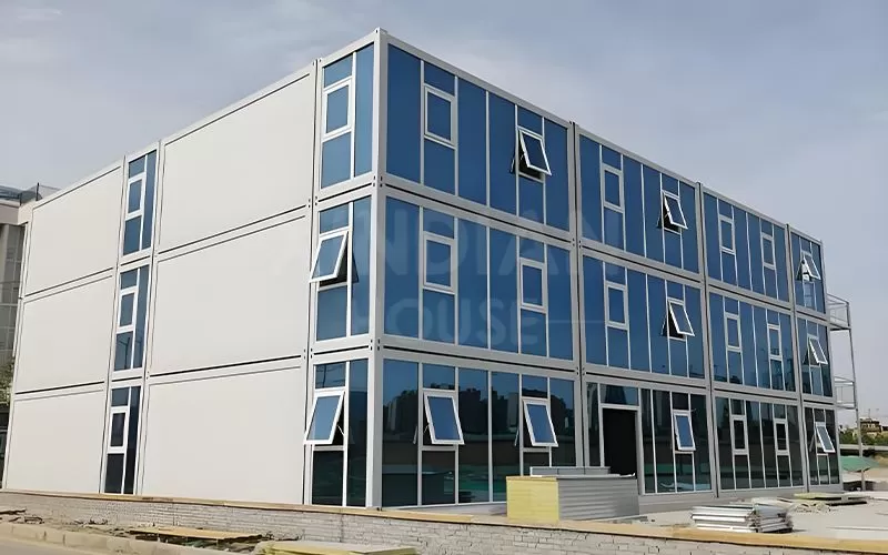 Three-storey modular commercial building presents a unique and innovative architectural solution