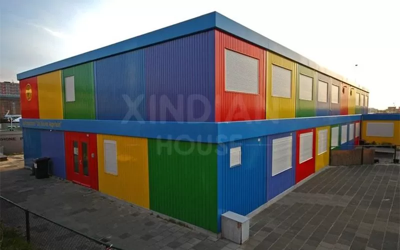 prefab 2 story modular demountable mobile classroom buildings