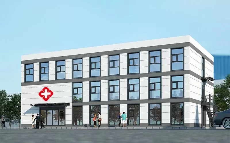 Prefabricated modular hospitals buildings used as quarantine and clinical health facilities