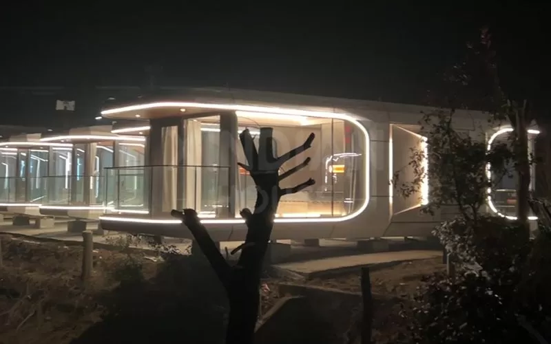 Outdoor Capsule House Commercial Space Airship Pod Prefab House Luxury Vessel Home