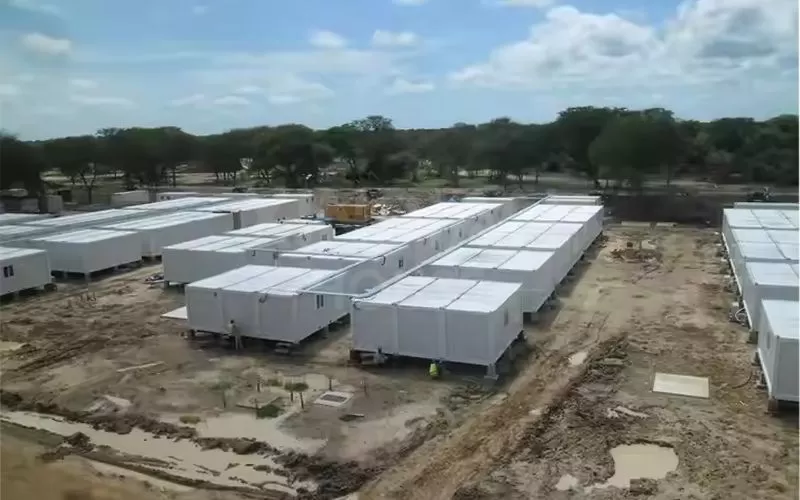 Containerized housing used as mining camps