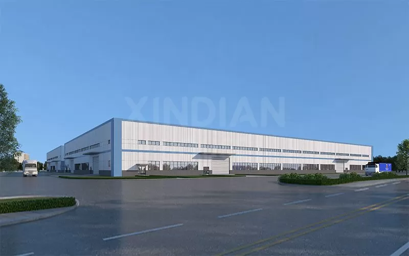 Modern Design Two-Storey Prefabricated Steel Structure Warehouse