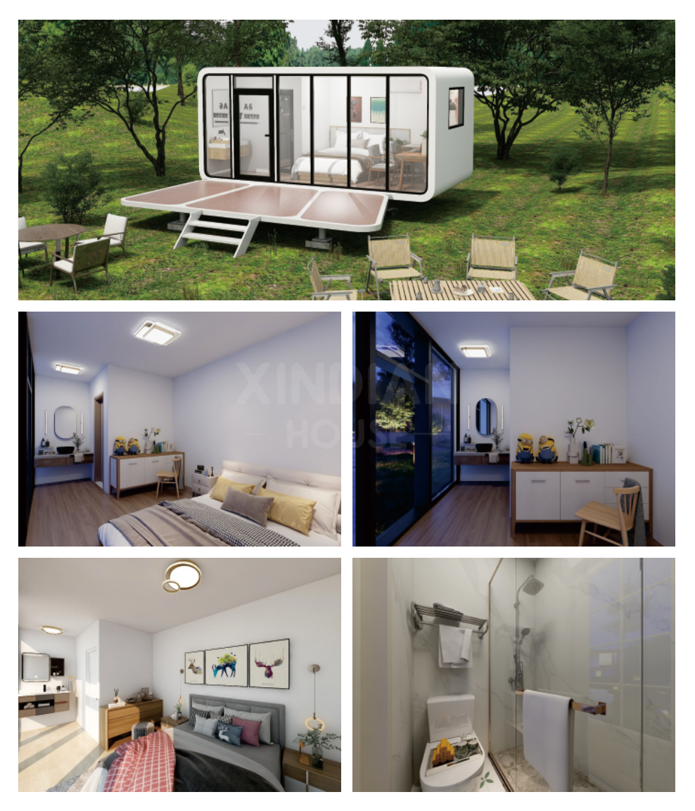 Low price High quality New Design Products Apple Office Pod Prefab House Tiny House Living Apple Cabin