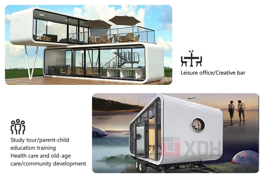 Modern Design Modular Prefab Houses Living Room Garden Pod Living Container Homes Apple Cabin