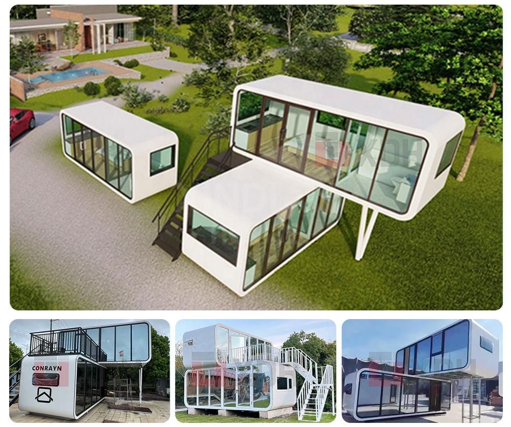 Luxury Fabricated Living Resort Prefab Apple Cabin Container House