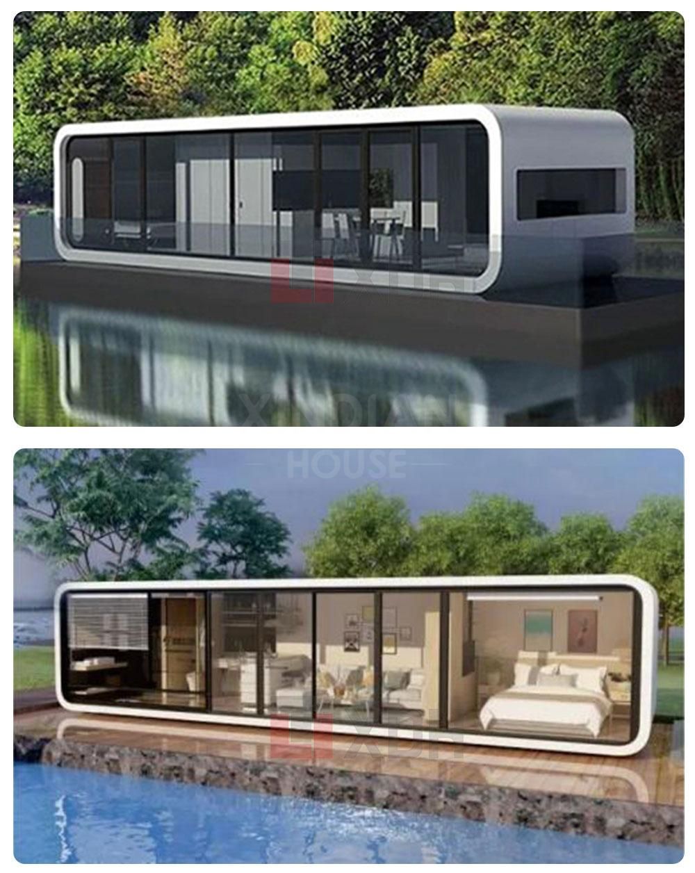 modern design office pod prefabricated mobile aluminum apple cabin capsule frame house