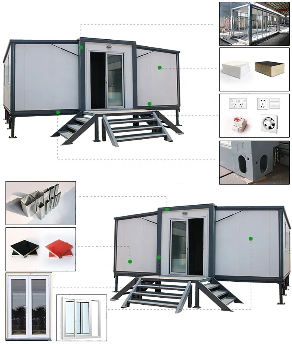 Soundproof 20ft 40ft Prefab Expandable Container House