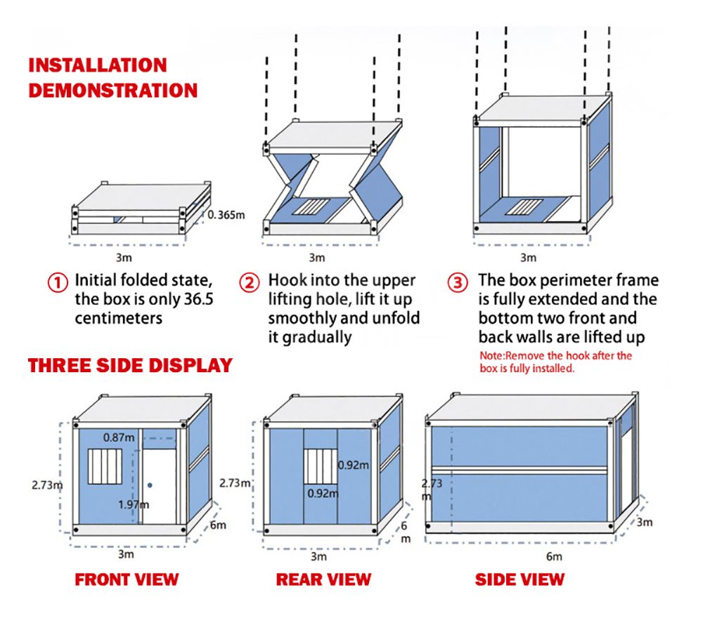 high quality and good price folding container house